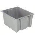 Global Industrial Shipping Container, Gray, Plastic, 23-1/2 in L, 19-1/2 in W, 13 in H 274318GY